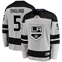 Men's Fanatics Branded Los Angeles Kings Andreas Englund Gray Alternate Jersey - Breakaway