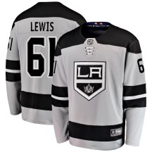 Men's Fanatics Branded Los Angeles Kings Trevor Lewis Gray Alternate Jersey - Breakaway