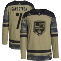 Men's Adidas Los Angeles Kings Tomas Sandstrom Camo Military Appreciation Practice Jersey - Authentic